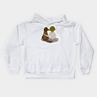 At least my dog loves me Kids Hoodie